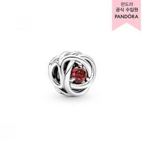 Pandora July True Red Eternity Circle Charm 790065c01 Single option