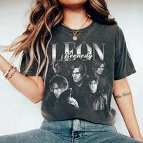 Resident Evil Requiem Leon Kennedy Shirt Vintage 90s Bootleg Tee Short Sleeve Men Women for Spring and Summer Unisex 4XL