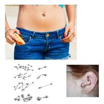 85pcs Body Jewelry Piercing Set Stainless Steel with Various   and Sizes for Nose, Lip, Eyebrow, , Navel, Belly, Tongue, Barbells Piercing Kit
