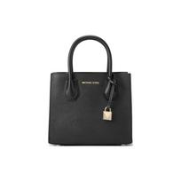 Michael Kors MK Mercer Vintage French Commuter Leather Accordion Bag Women Shoulder Bag Black 30S0GM9M6L-001 Shopping Bag Set(Basic Set+Shopping Bag)