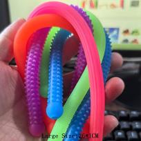 5PCS Textured Stretchy Strings Jumbo Fidget Noodles Toys Squeeze Release Anxiety Kids ADHD Autism Sensory Products Party Favors