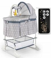 Lovelė Milly Mally Melody Lux 4in1 su nuotolinio valdymo pultu ir patalyne
