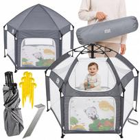 Vaikiška žaidimų aikštelė PLAYPEN, 117 cm, su kilimėliu ir žaislais, tinka paplūdimiui ir sodui