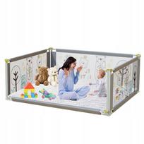 Vaikiška maniežas BabySpace MaxiPlus 180x150 su čiužiniu, reguliuojamas aukštis