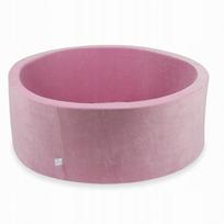 Vaikiška sausumo baseinas PLAYPEN, 110x40 cm, apvalus, rožinis, veliūrinis
