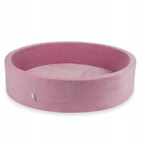 Vaikiškas sausas baseinas PLAYPEN, 130x30 cm, apvalus, rožinis, veliūras