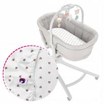 Čiužinuko paklodė Chicco BABY HUG, muslininė, su guma, Boho Hearts