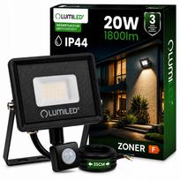Lauko LED prožektorius su judesio jutikliu, 20 W, HALOGEN, garažui