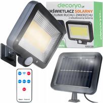 LED lauko prožektorius su atskiru saulės kolektoriumi, 5 m laidu, judesio jutikliu ir nuotoliniu valdymu