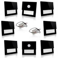 LED laiptų šviestuvų rinkinys 6 vnt. su 2 judesio davikliais, 230V, 3000K/4500K/6000K, CZRANA