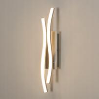 Sieninis LED šviestuvas, sidabrinis, 14W, 3000K, modernus