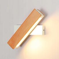 LED sieninis šviestuvas, medinis, baltas, pasukamas, 4W, 3000K