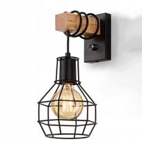 Sieninis šviestuvas su jungikliu, metalinis, LED, E27, laiptams ir koridoriui
