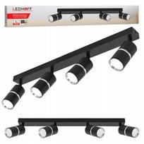 Lubinis šviestuvas LED bėginis SPOT 4x GU10 TUBE juodas, sidabrinis