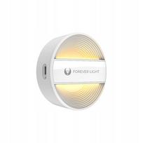 Apvali LED naktinė lempa su judesio jutikliu PURE FLC-20 ALMA, balta, 500mAh, Forever Light
