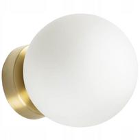 Sieninis šviestuvas Gold Ball, balto stiklo, apvalus, G9 lizdas