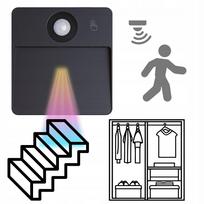 Laiptų LED šviestuvas su judesio jutikliu, RGB, USB įkraunamas, LL TARKEL L