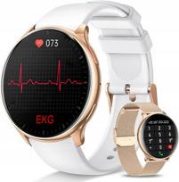 Išmanusis moteriškas laikrodis su EKG, kraujospūdžio, gliukozės ir BMI matavimu, AMOLED ekranas