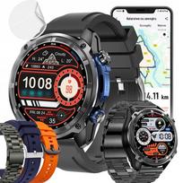 Išmanusis laikrodis vyrams su GPS, AMOLED ekranu, žibintuvėliu, 4GB, 860 mAh, juodas