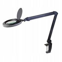 Stalinis LED šviestuvas su 2,25x didinamuoju stiklu, 8W, juodas, su tvirtinimu prie stalo