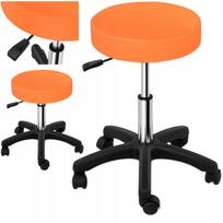 Kosmetinė taburetė, kirpėjo kėdė, mobilus, oranžinis
