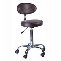 Kosmetinė taburetė su atlošu BD-9934, ruda