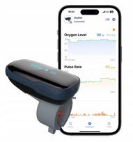 Medicininis pulso oksimetras pirštui Oxylink, Bluetooth, miego stebėjimui