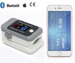 Piršto pulsoksimetras su Bluetooth, deguonies prisotinimo matuoklis