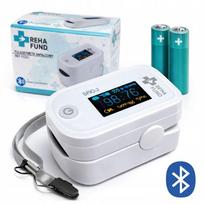 Pirštinis pulsoksimetras FINGER MEDICAL, matuoja deguonies prisotinimą, pulsą, Bluetooth, mobilioji programėlė