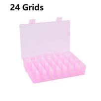 Storage Box Compartment Box 24 Grid High Durability rožinė