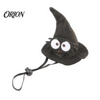 Halloween Pet Costume Hat Cat Witch Hat, Fun with Adjustable Elastic Strap, Cartoon Skull Accessory Ghost Pumpkin Bat for Cats Small Dogs Holiday D