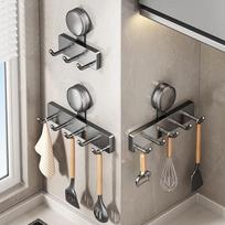 MUYA Suction Cup Hook, No Drilling Required, Strong Load-Bearing Bathroom Wall-Mounted Towel Hook, Kitchen Single-Row Storage Rack