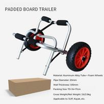 Portable Folding Kayak Trolley Universal Canoe Hand Cart with Removable Wheels Cart for Water Sports Equipment Transport PADDED BOARD