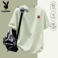 PLAYBOY Men's Heavyweight Cotton Graphic T-Shirt 3XL beige