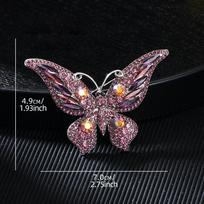 Fashion Full Zircon Butterfly Brooch For Women Luxurious Animal Corsage Pins Wedding Party Clothing Accessories Jewelry Gifts A3