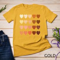 melanin hearts vintage valentines day gift distressed BLM Unisex T-shirt 3 S