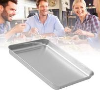 Square Steaming Tray Rustless Steel Steamed Rice Pan Flat Bake Dish  Dish Serving 26.5*20.5*2.8cm