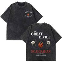 2026 Hot Sale Noah Kahan The Great Divide Tour 2026 Graphic Vintage Washed T-shirt Men Women Oversized T-shirt Summer Loose Casual T-shirts Top L