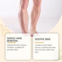 Men'S Hair Removal Cream With Scraper Gently Painless Soothing Fast Acting Depilatory For Body Chest Back Legs Underarms