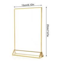 Transparent Label Holder with Base Menu Card Rack Wedding Numbers Stand  Home Decoration M