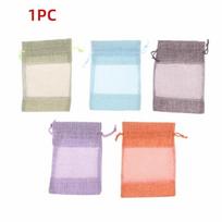 1/10PCS Washable Gift Drawstring Bags Reusable Burlap Gift Bags  For Gift Giving
