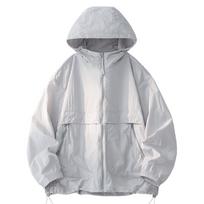 Men Anti Ultraviolet Hooded Sun Protection Jacket For Outdoor Fishing Hiking M pilka