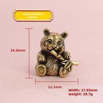 Eat Bamboo Panda Ornaments, High-end Sense, Niche Brass Handicrafts