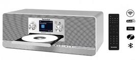 Radio technisat internet cd dab+ fm bt usb 2×5 w digitradio 372 srebrne