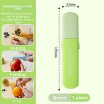 3in1 Fruit Peeling Tool Folding Design Multi-Functional Peeler Kitchen Fruit Slicer  Kitchen Use žalia