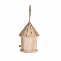 Wood Wooden Bird Cage Solid Cord Wooden Bird Nest Strong Hanging Bird House  Outdoor