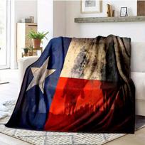 design of the flag of Texas Flannel printed blanket suitable for all seasons suitable for living room office sofa and travel Size: 75*100cm, Weight: 230 GSM