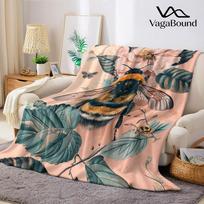 Bumblebee & Bloom Flannel Blanket Warm Soft Halloween Christmas Couch Warm Cozy Decorative Decor Gift for All Season Size: 75*100cm, Weight: 230 GSM
