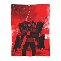 Skibidi Toilet Funny Blankets Flannel Throw Blanket Super Soft Throw Blankets for Home Bedroom Outdoor Throws Bedspread Quilt Size: 75*100cm, Weight: 230 GSM