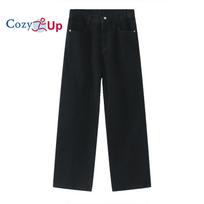 Cozy Up Men's Baggy Jeans Loose Fit Wide Leg Denim Pants Skateboard Hip Hop Streetwear Trousers S juoda